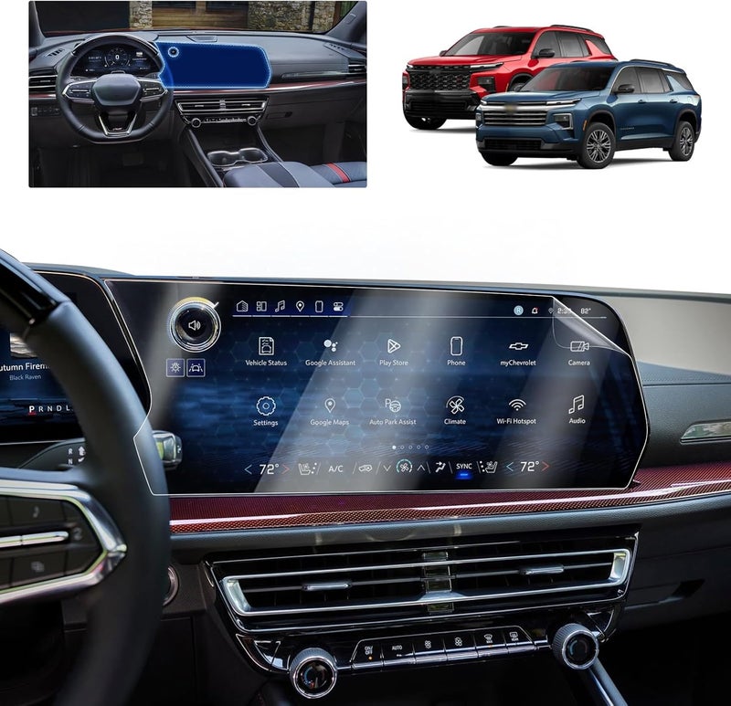 BSTW for 2024 Chevrolet Traverse Screen Protector for 2024 2025 Chevy Traverse LS/LT/RS/Z71/High Country/Blazer EV SS/Equinox EV 17.7" Infotainment Display Protective Film 2PCS - Image 1